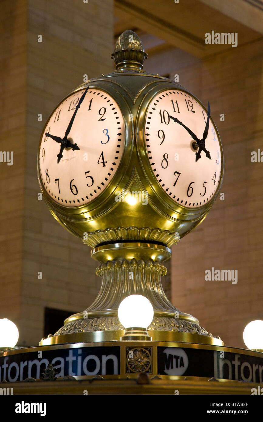 Clock in Grand Central Station Stock Photo