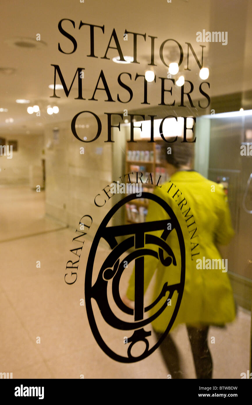 Station Masters Office in Grand Central Station Stock Photo