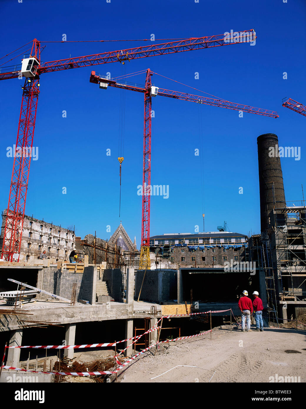 Construction Site, Dublin, Co Dublin, Ireland Stock Photo
