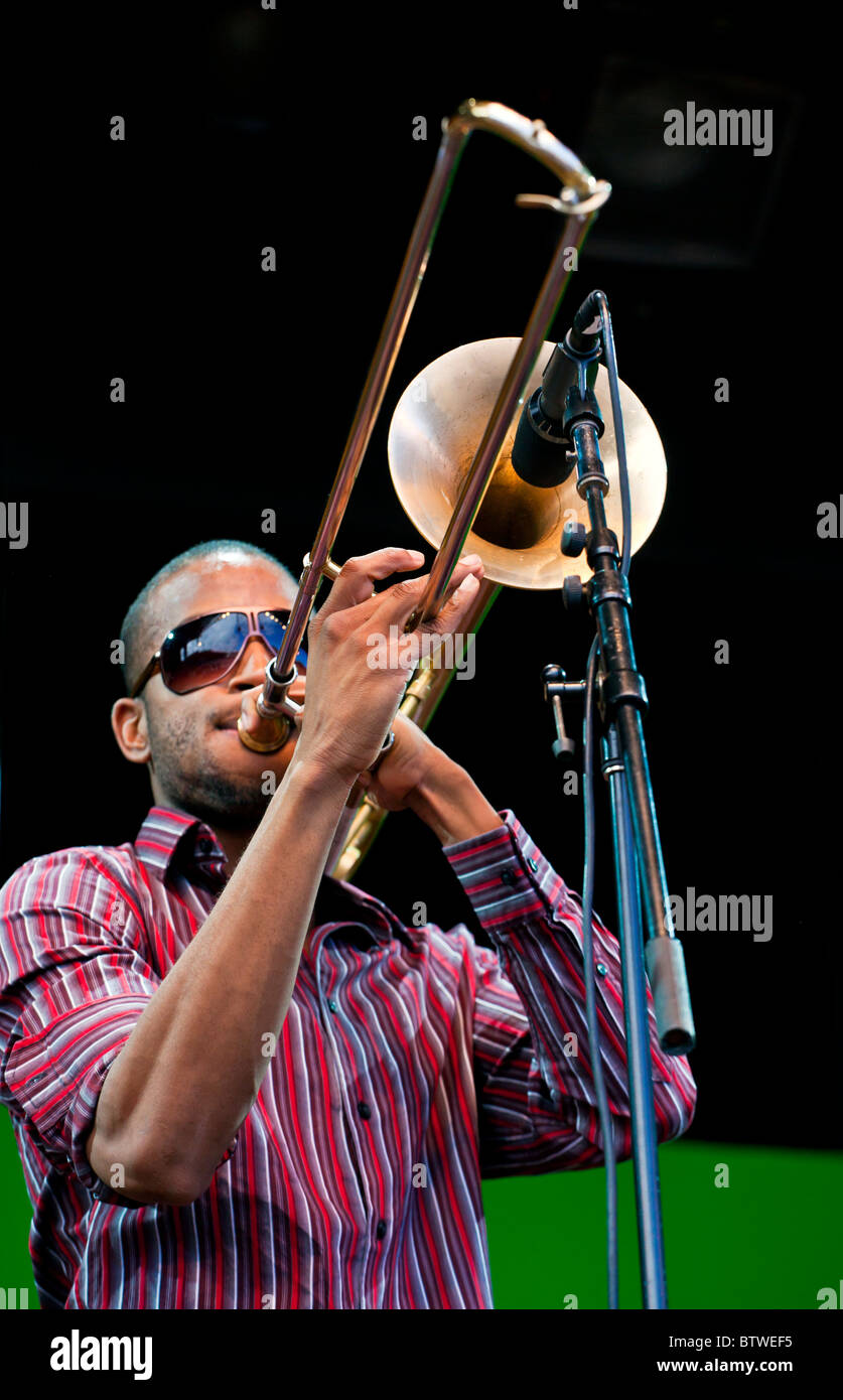 Trombone Blown High Resolution Stock Photography and Images - Alamy