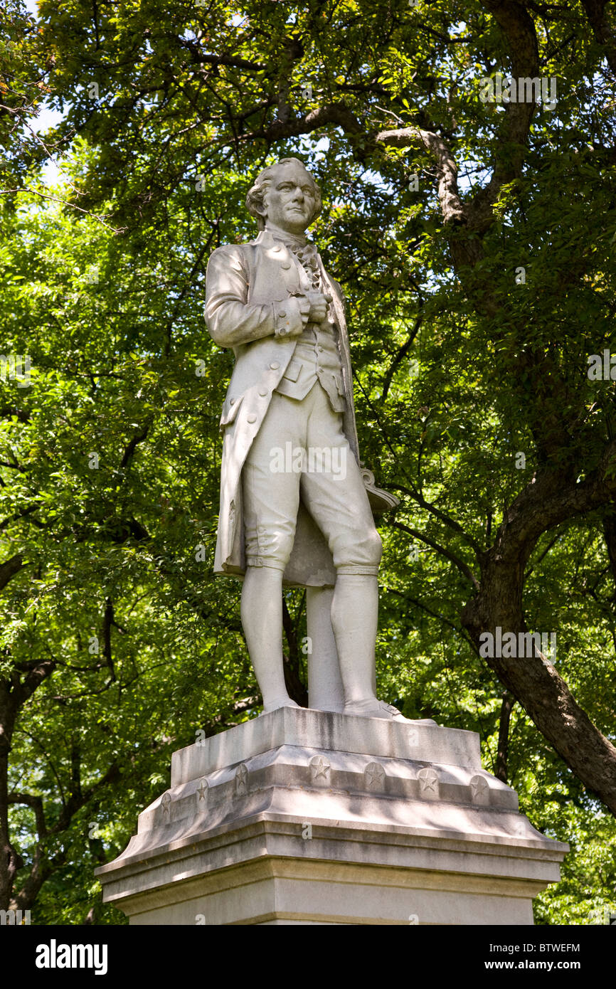 Statue of Hamilton on the Upper Terrace in the Mid Park Quadrant in Central Park Stock Photo Alamy