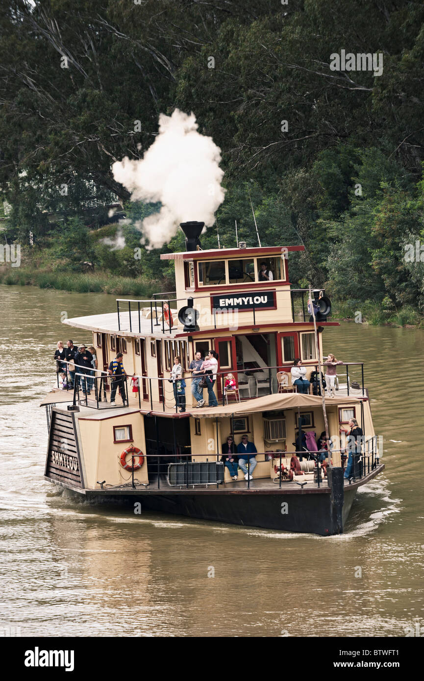 The Emmylou paddle steamer. Echuca on the Murray River. Australia Stock