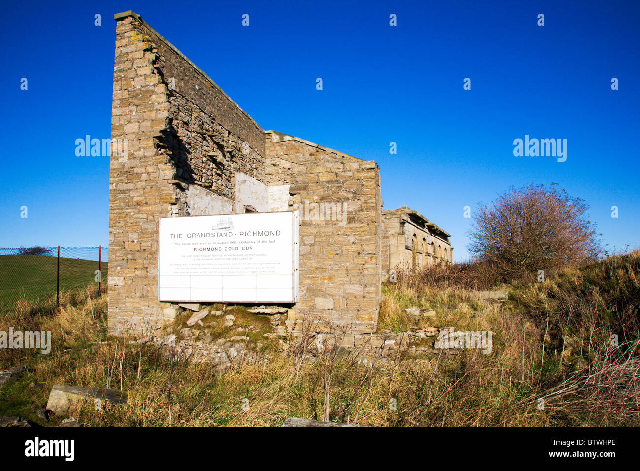 The Grandstand at The Old Racecourse Richmond North Yorkshire England Stock Photo