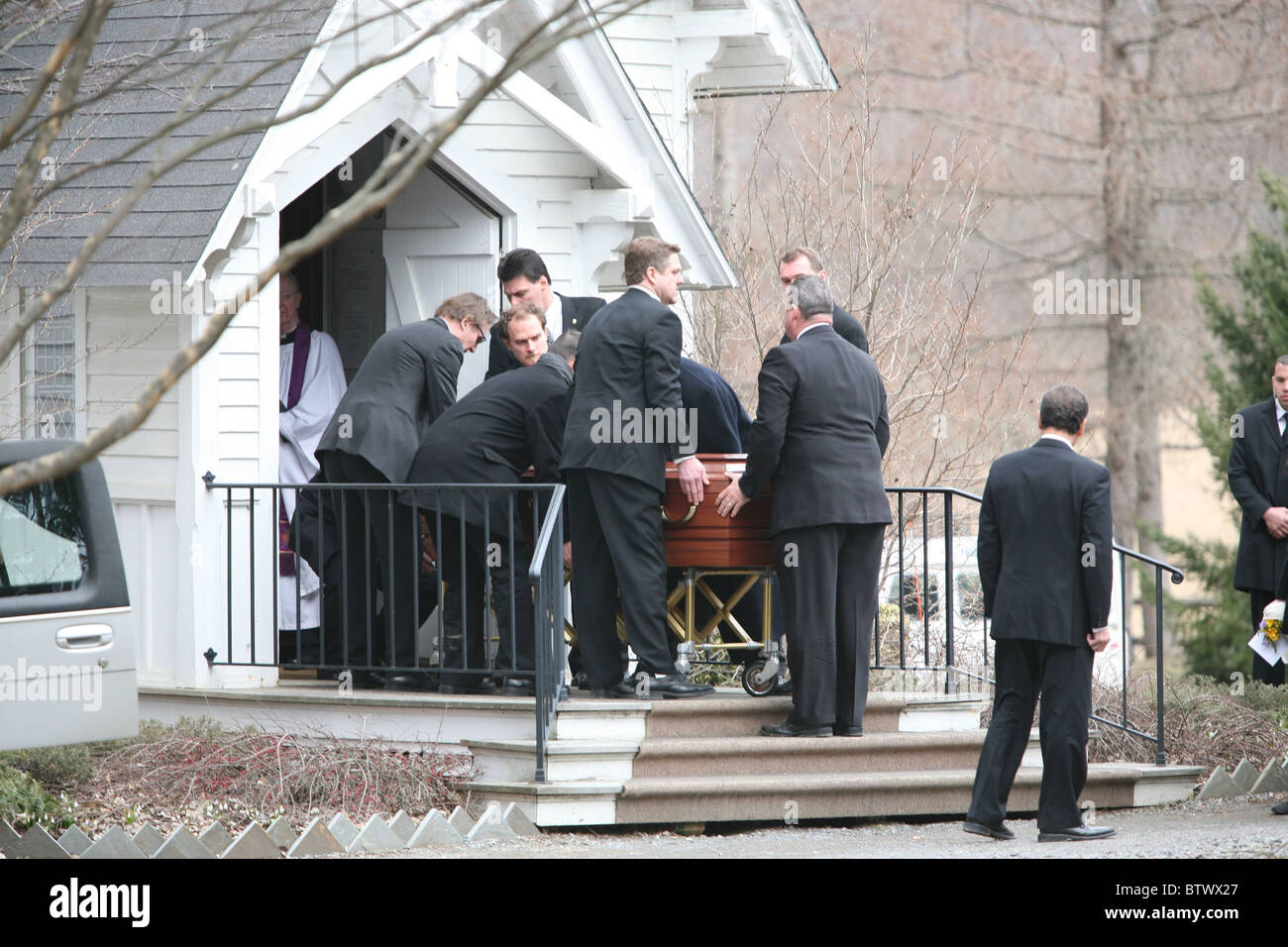 Funeral Service for Natasha Richardson Stock Photo