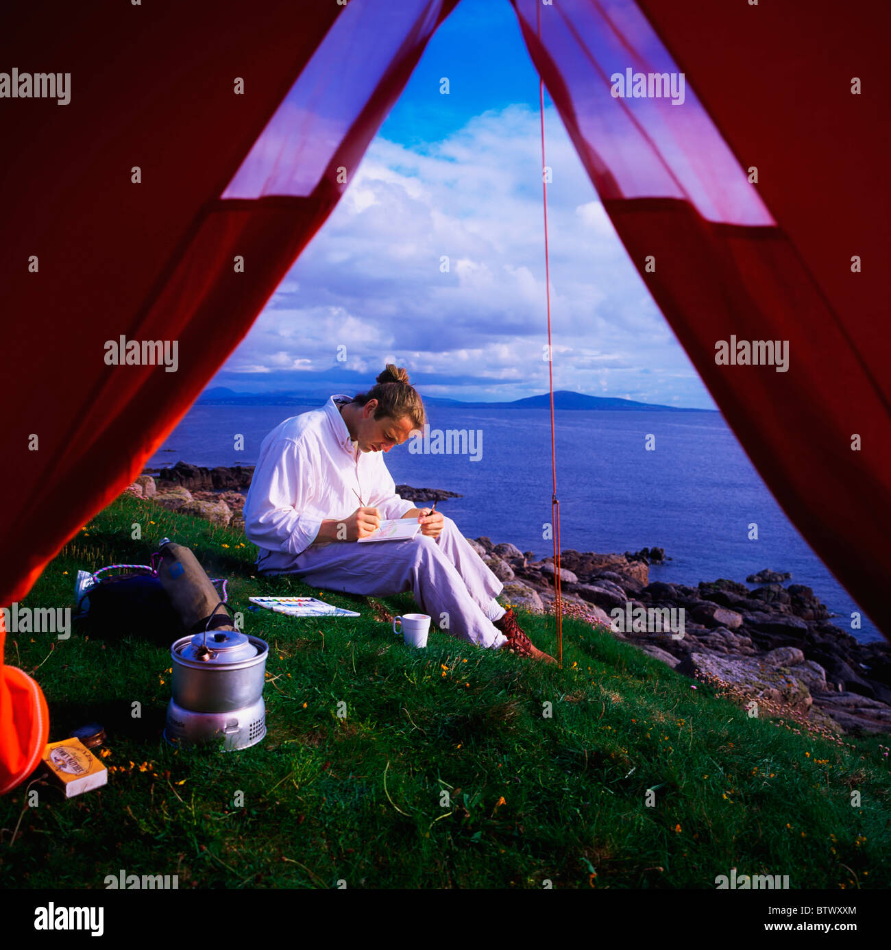 Camping On Tory Island, Co Donegal, Ireland Stock Photo Alamy
