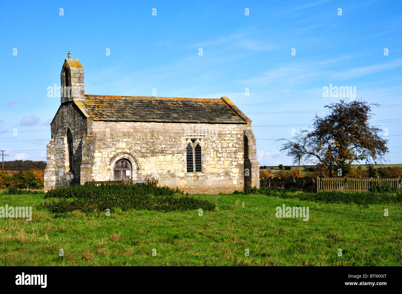 St Mary's Church at Lead close to where the Battle of Towton took place 1461 Stock Photo