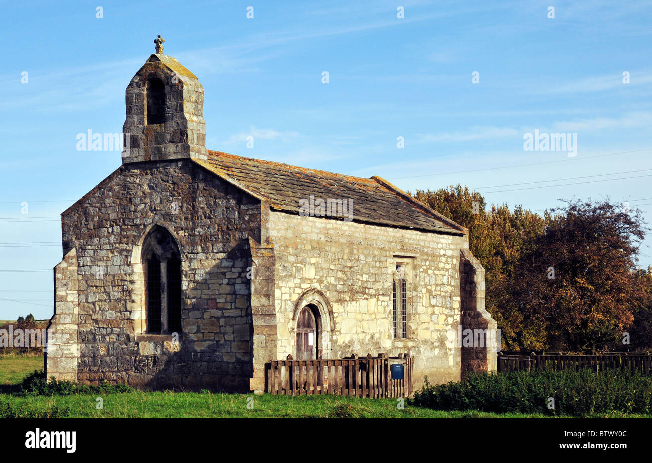 St Mary's Church at Lead close to where the Battle of Towton took place 1461 Stock Photo
