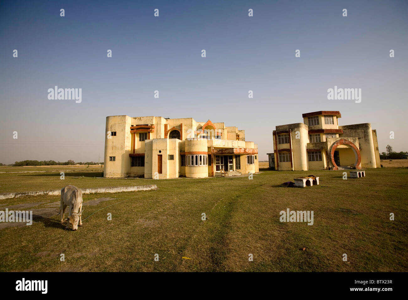 Abandoned Sakya hotel, built where  Buddha Shakyamuni spent his first 26 years, Shravasti, Uttar Pradesh India. Stock Photo