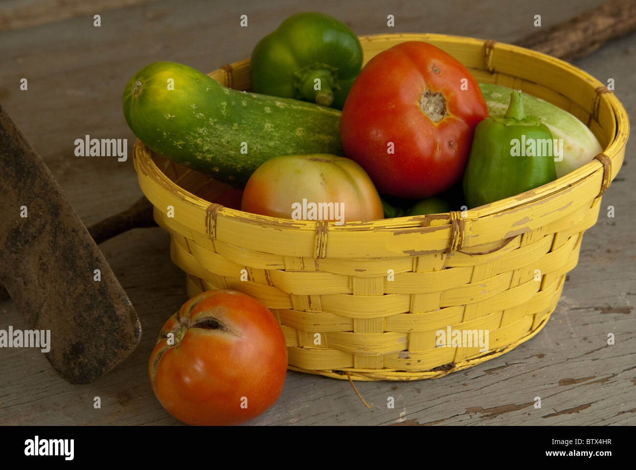 Basket of fresh fruit and vegetables Stock Photo Alamy