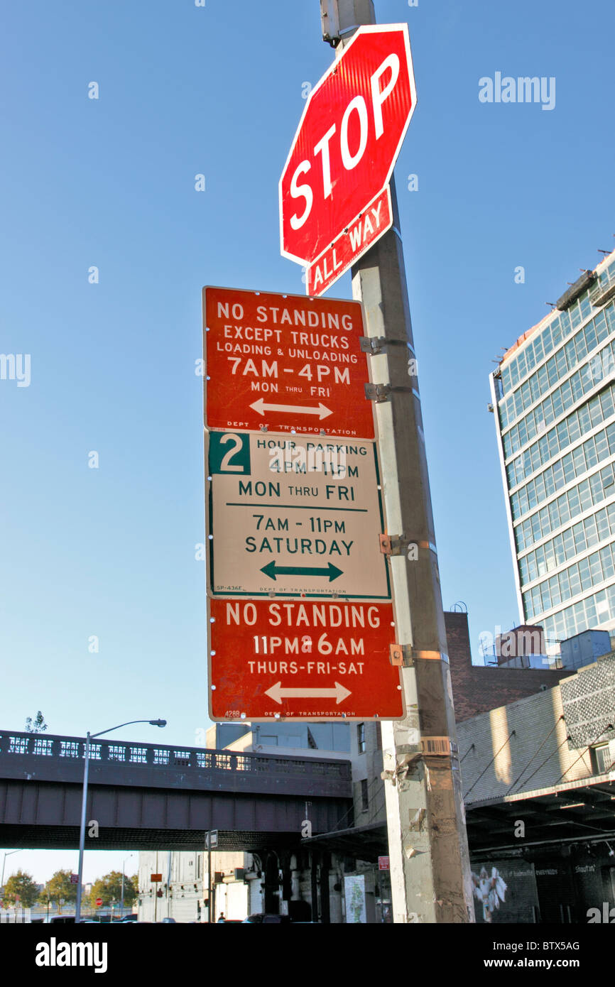 No parking signs Manhattan New York City Stock Photo Alamy