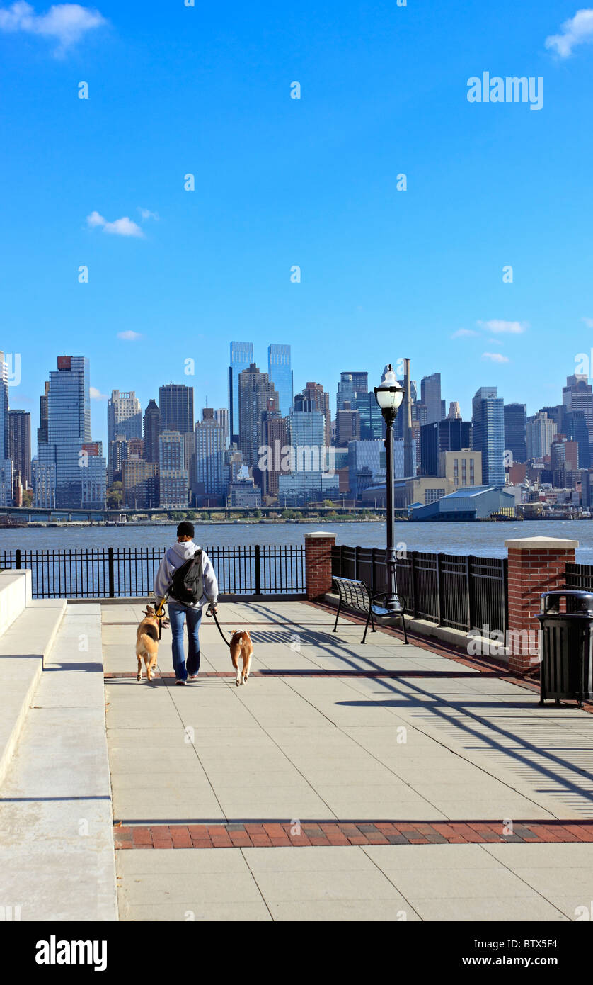 River Walk Plaza Port Imperial New Jersey across the Hudson River form
