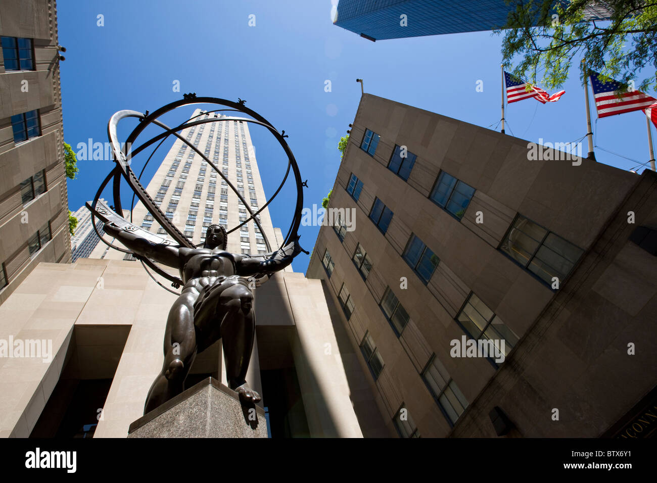 Rockefeller Center Statue of Atlas Stock Photo Alamy