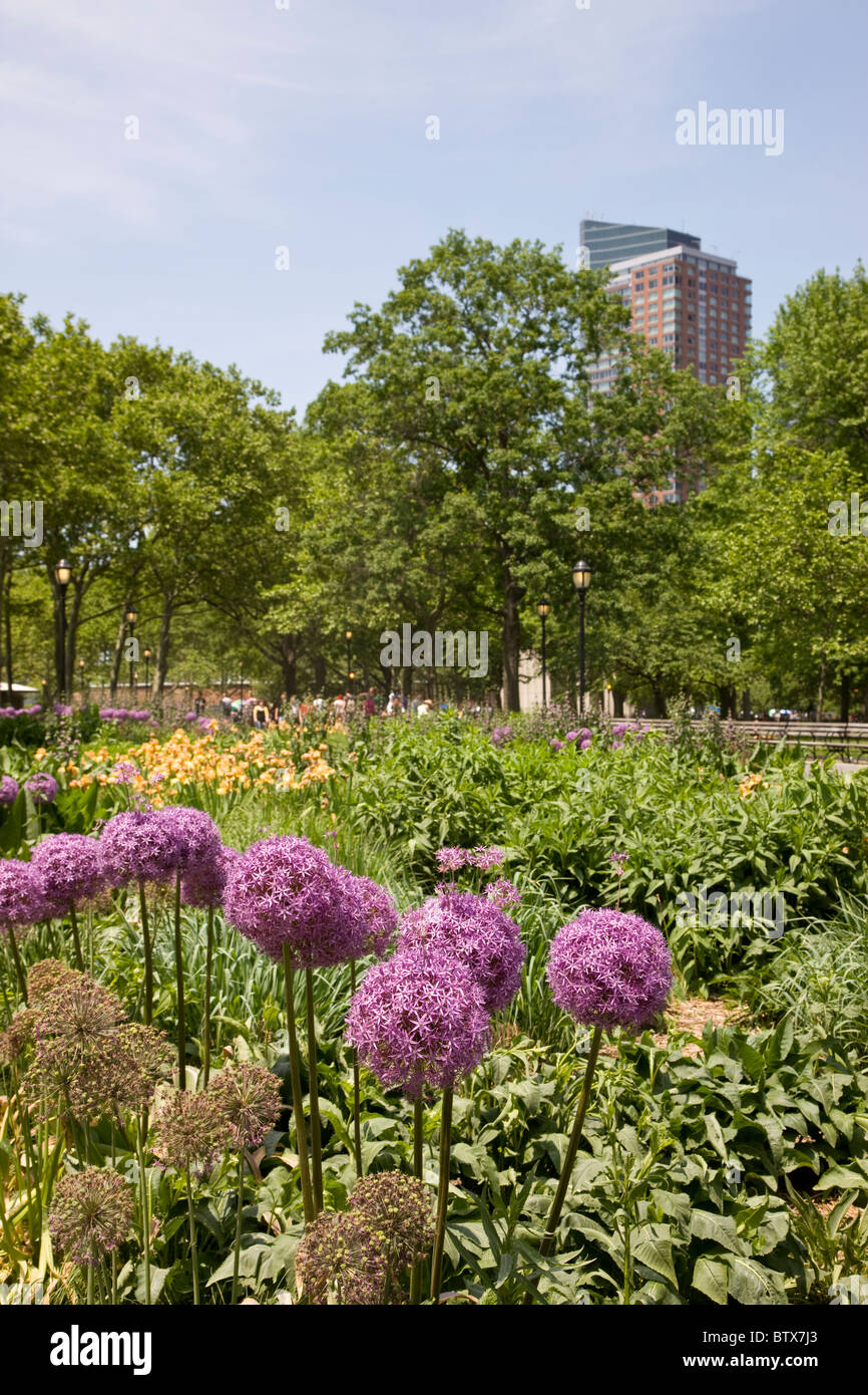 Gardens in Battery Park Stock Photo Alamy