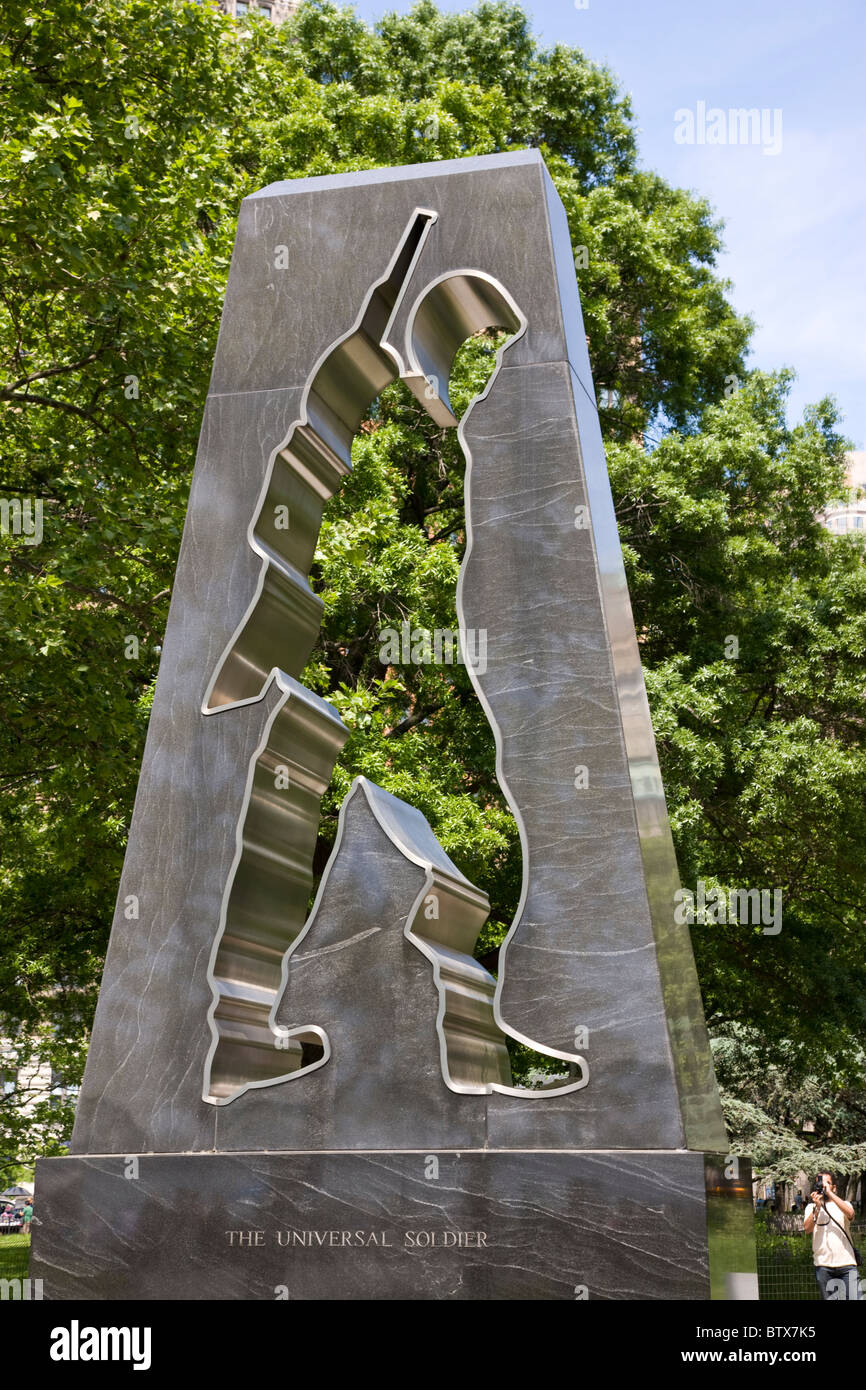 The Universal Soldier sculpture in Battery Park Stock Photo