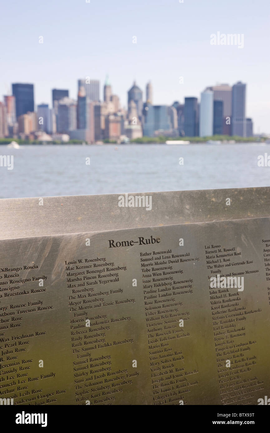 Wall of Honor, Ellis Island Stock Photo Alamy
