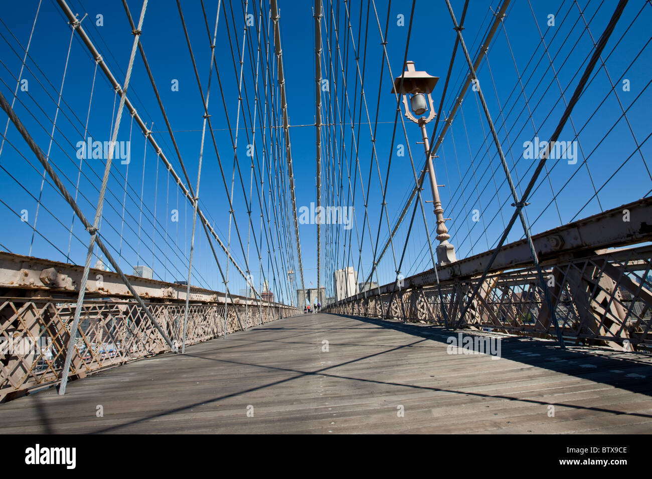Brooklyn Bridge Pedestrian Walkway Stock Photo Alamy