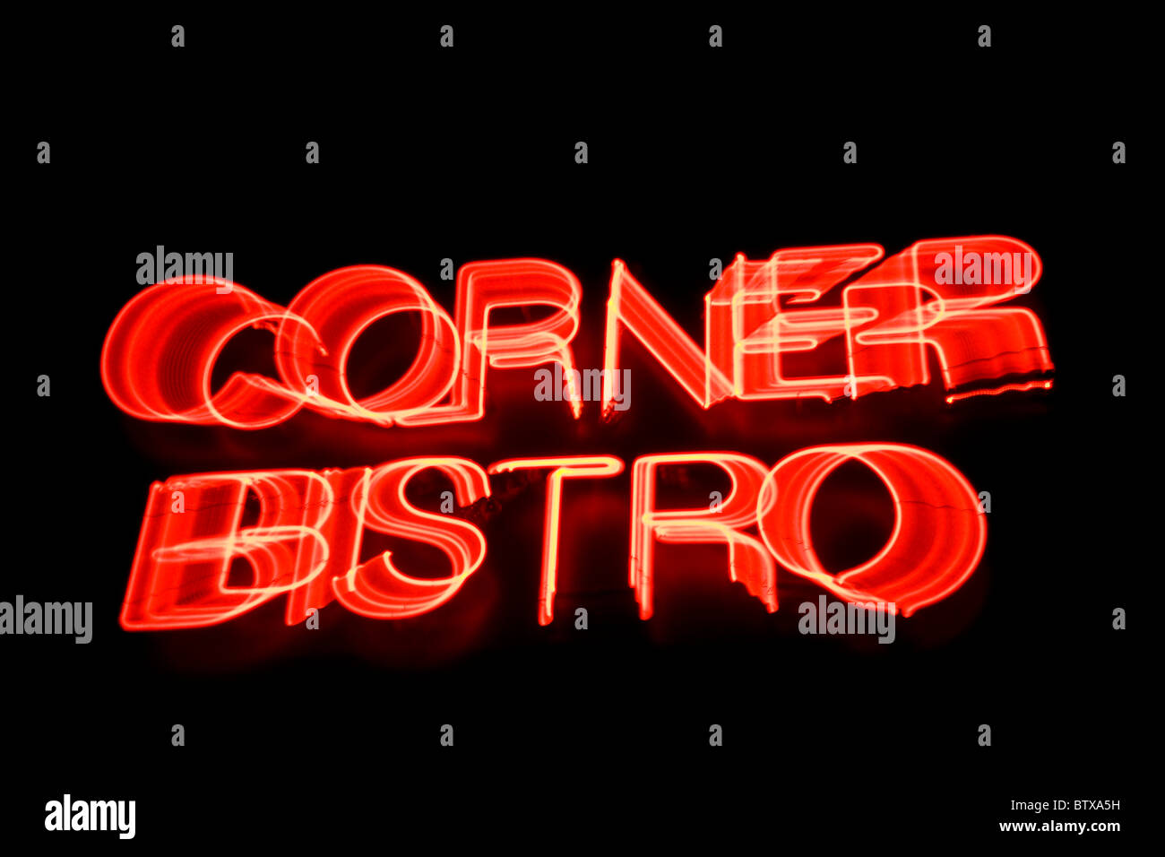 Corner Bistro Neon Sign in Greenwich Village Stock Photo
