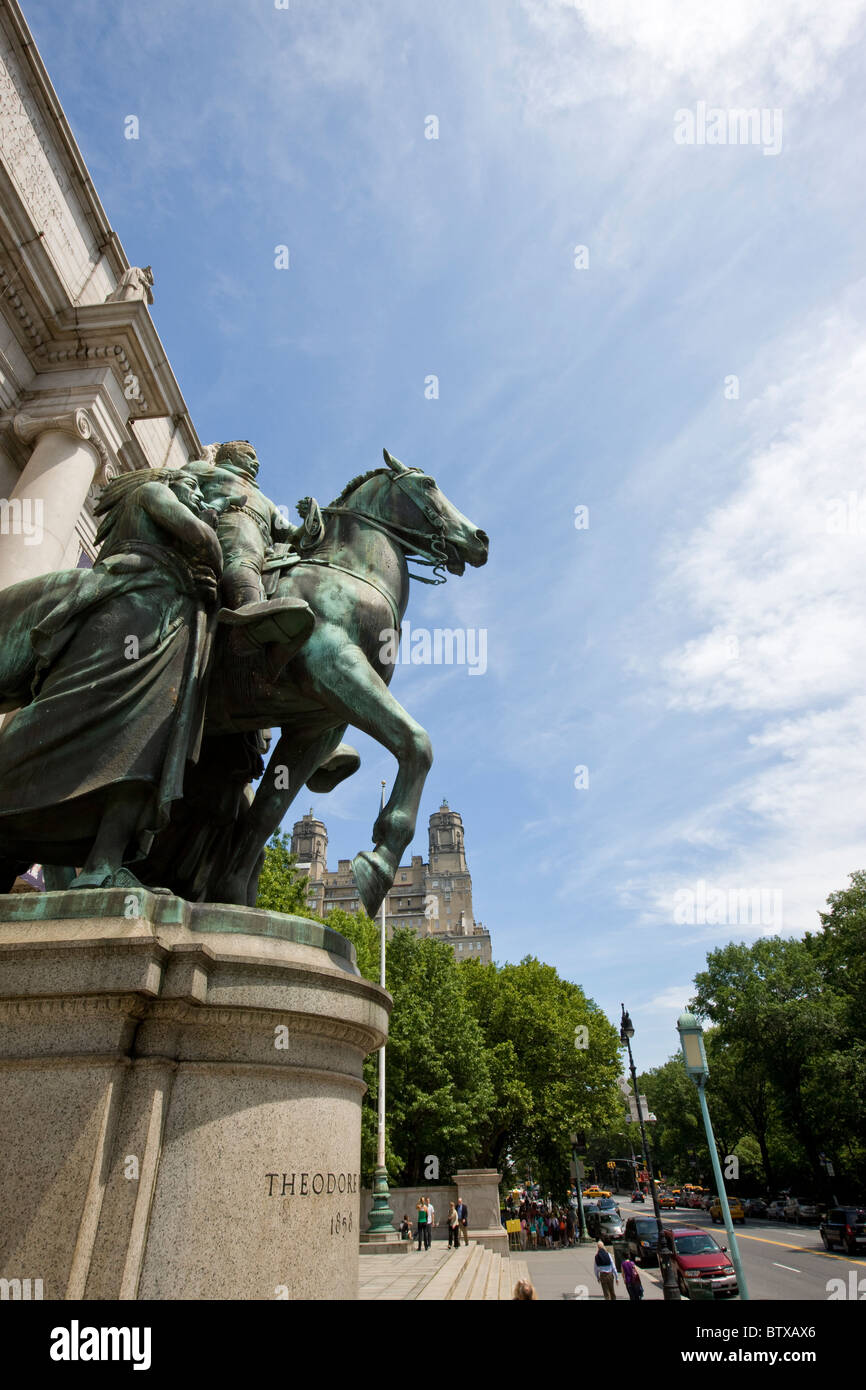 Bronze Statue of President Theodore Roosevelt outside the American