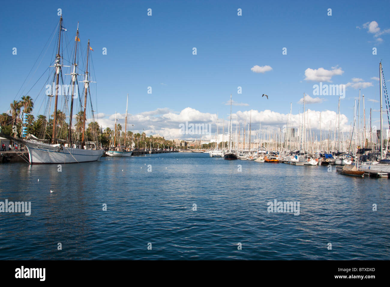 a seaview from marina of barcelona Stock Photo