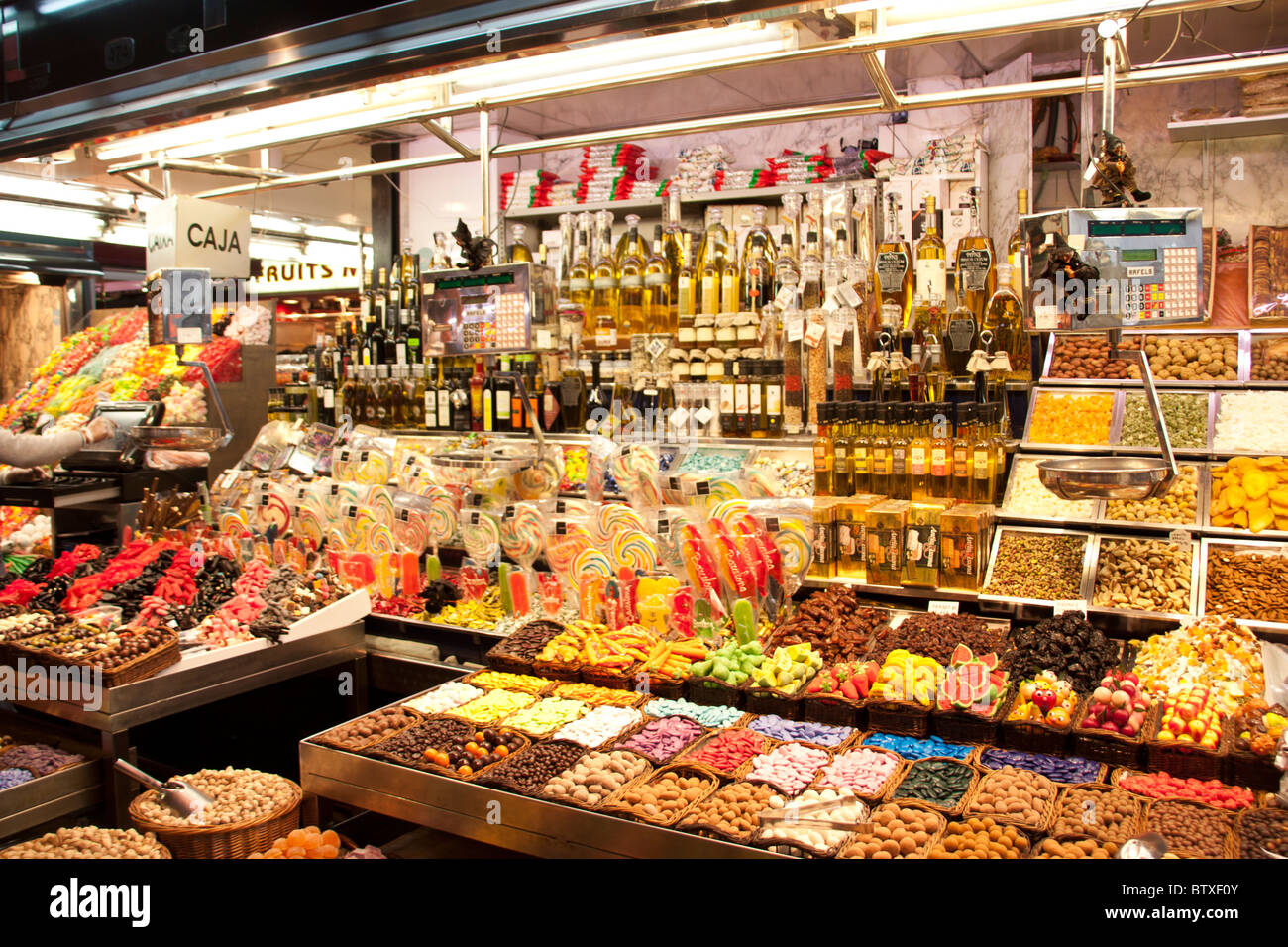 snack shop,barcelona Stock Photo