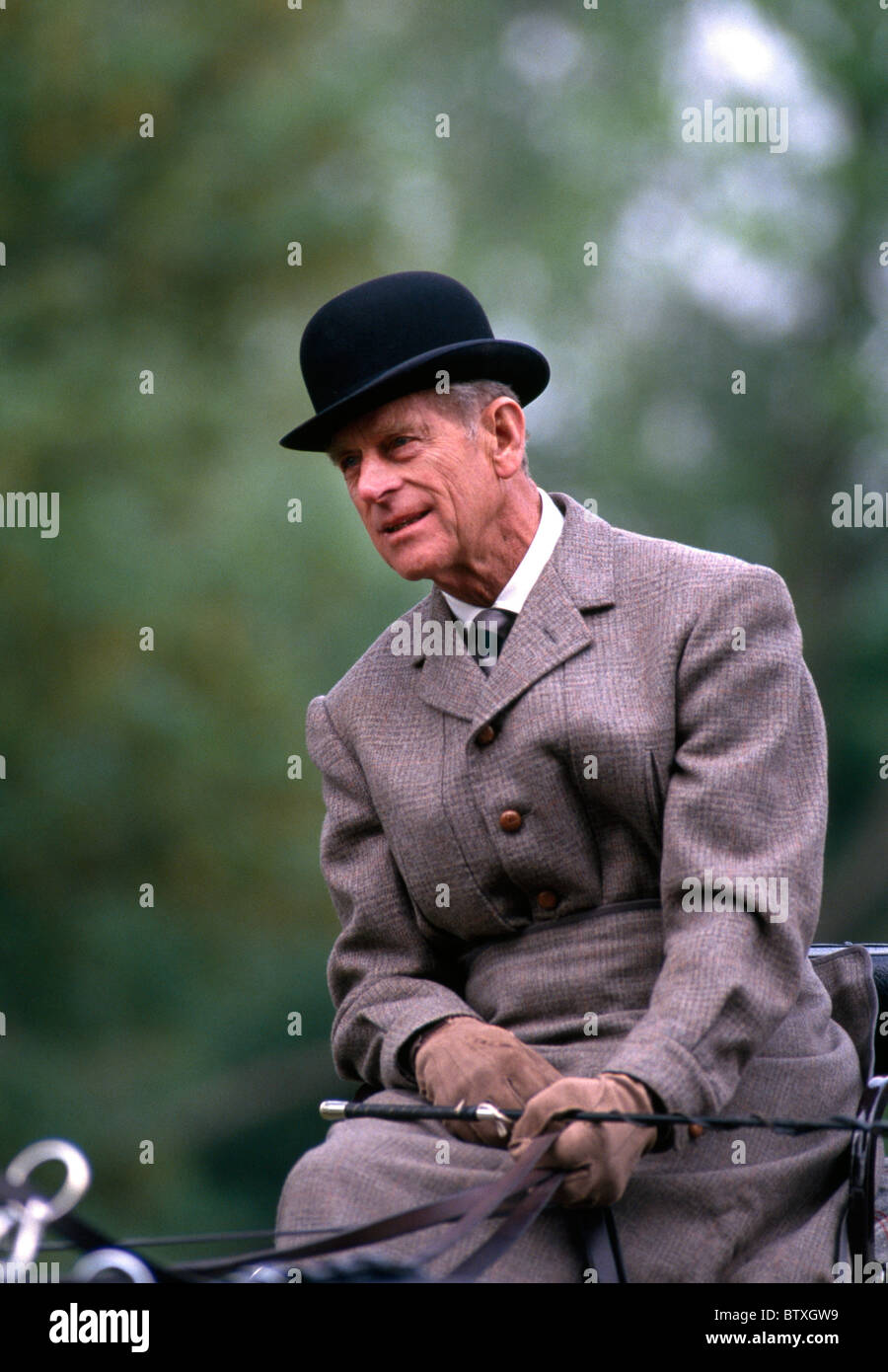 WINDSOR, UNITED KINGDOM - MAY 17: Prince Philip At the Windsor Horse Show on May 17, 1992. Stock Photo