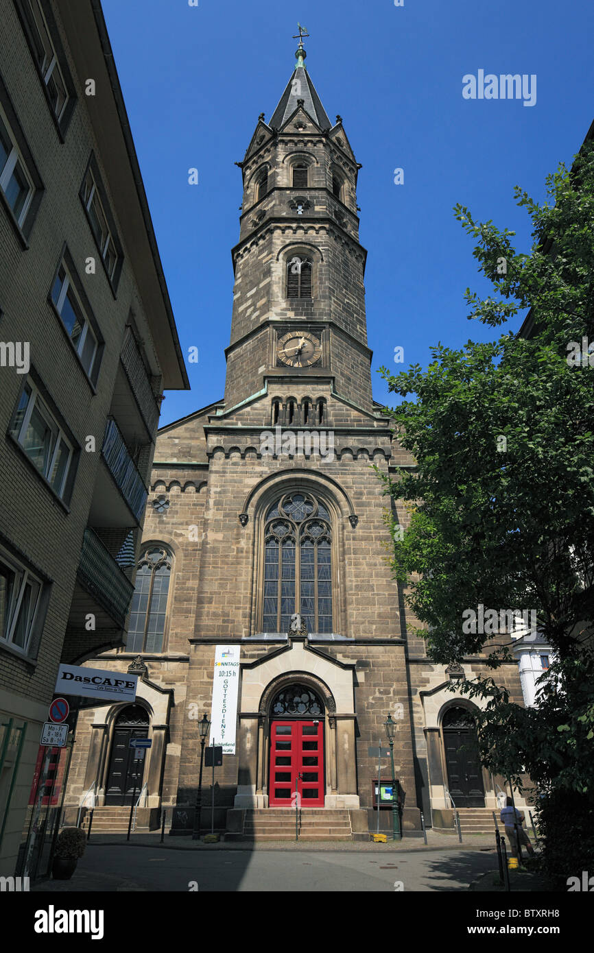 Evangelische Sophienkirche im Luisenviertel von Wuppertal-Elberfeld, Wupper, Bergisches Land, Nordrhein-Westfalen Stock Photo