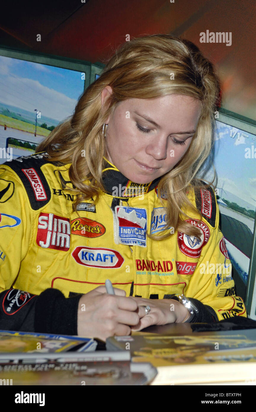 Indy 500 Driver Sarah Fisher Autograph Signing to Promote SimCraft Car ...