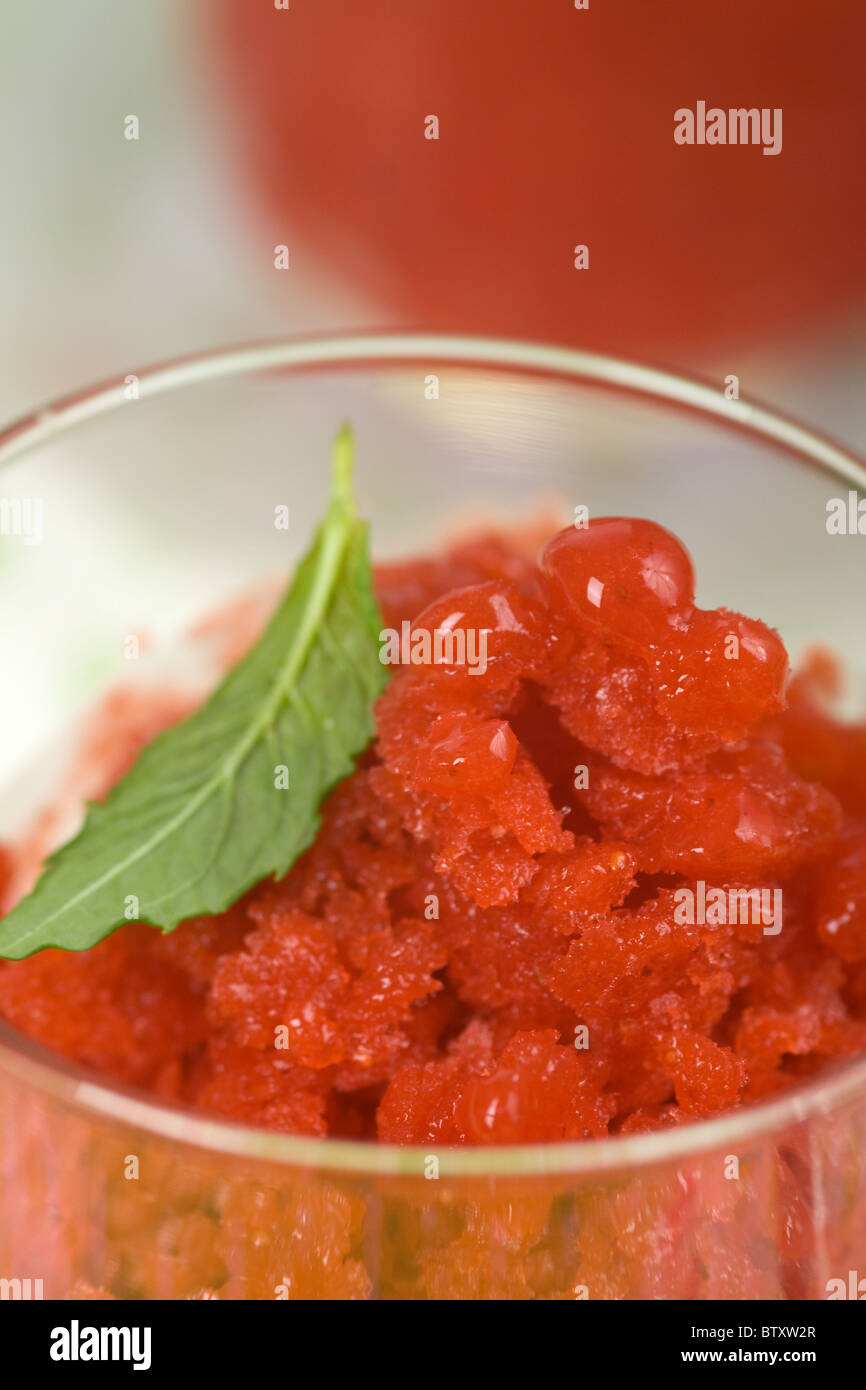 Strawberry Sorbet Stock Photo