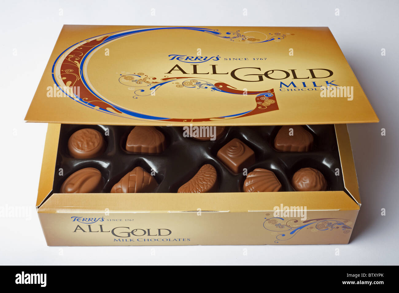 Box of Terry's All Gold milk chocolates Stock Photo Alamy