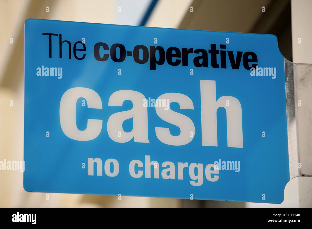 The cooperative bank cash sign over ATM Stock Photo Alamy