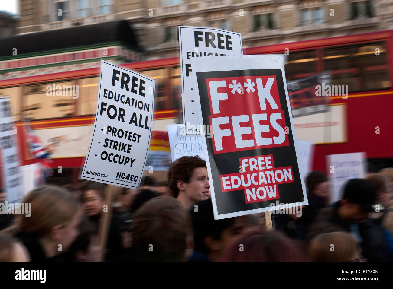 Education fees demo London Stock Photo