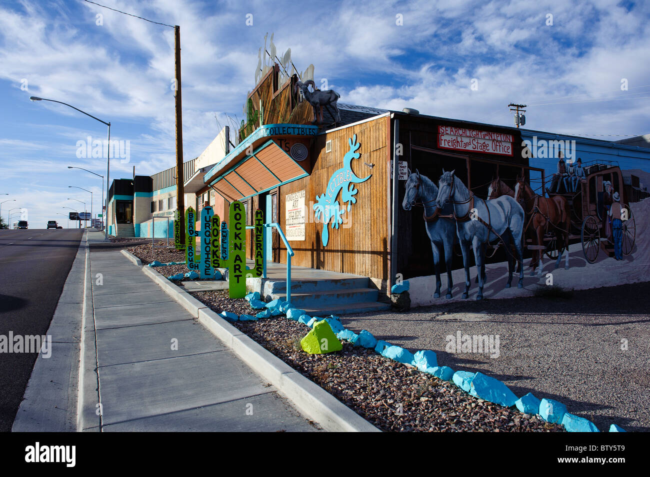 Curio shop on Highway 95, Searchlight, Nevada Stock Photo Alamy