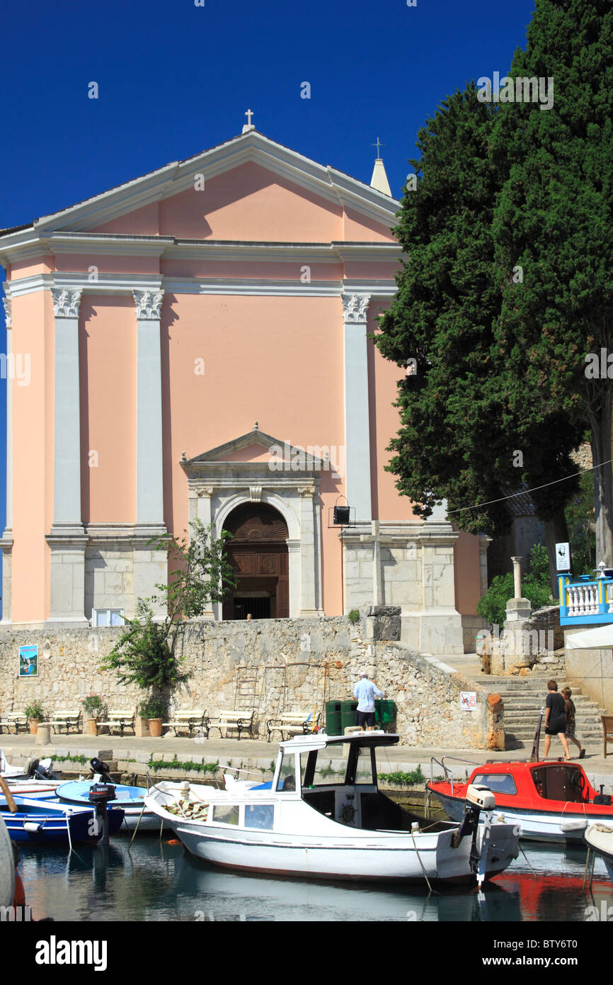 St. Anthony Abbot the Anchoret church in Veli Losinj on Losinj Island, Croatia Stock Photo