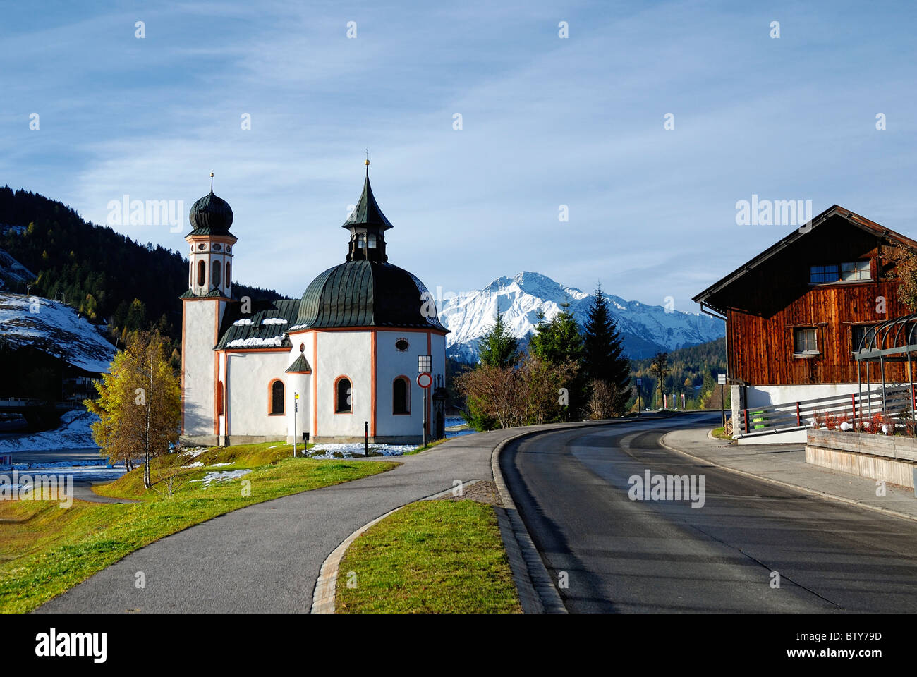 Seekirchl church  Seefeld in Tirol  Austria Stock Photo