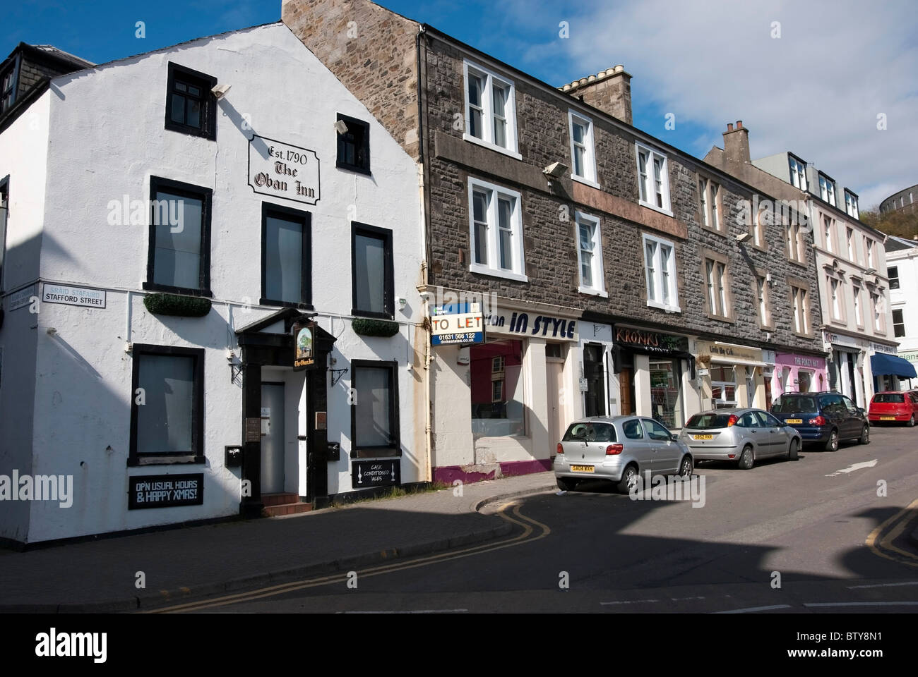 Stafford Street Oban Gateway to the Highlands West Coast of Scotland UK United Kingdom Stock Photo