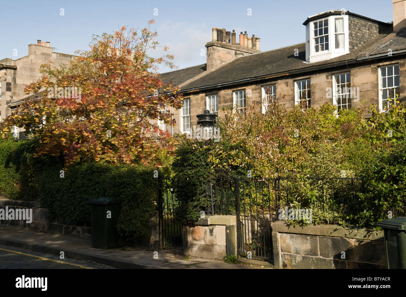 Upmarket residential property in Ann Street, Edinburgh. Stock Photo