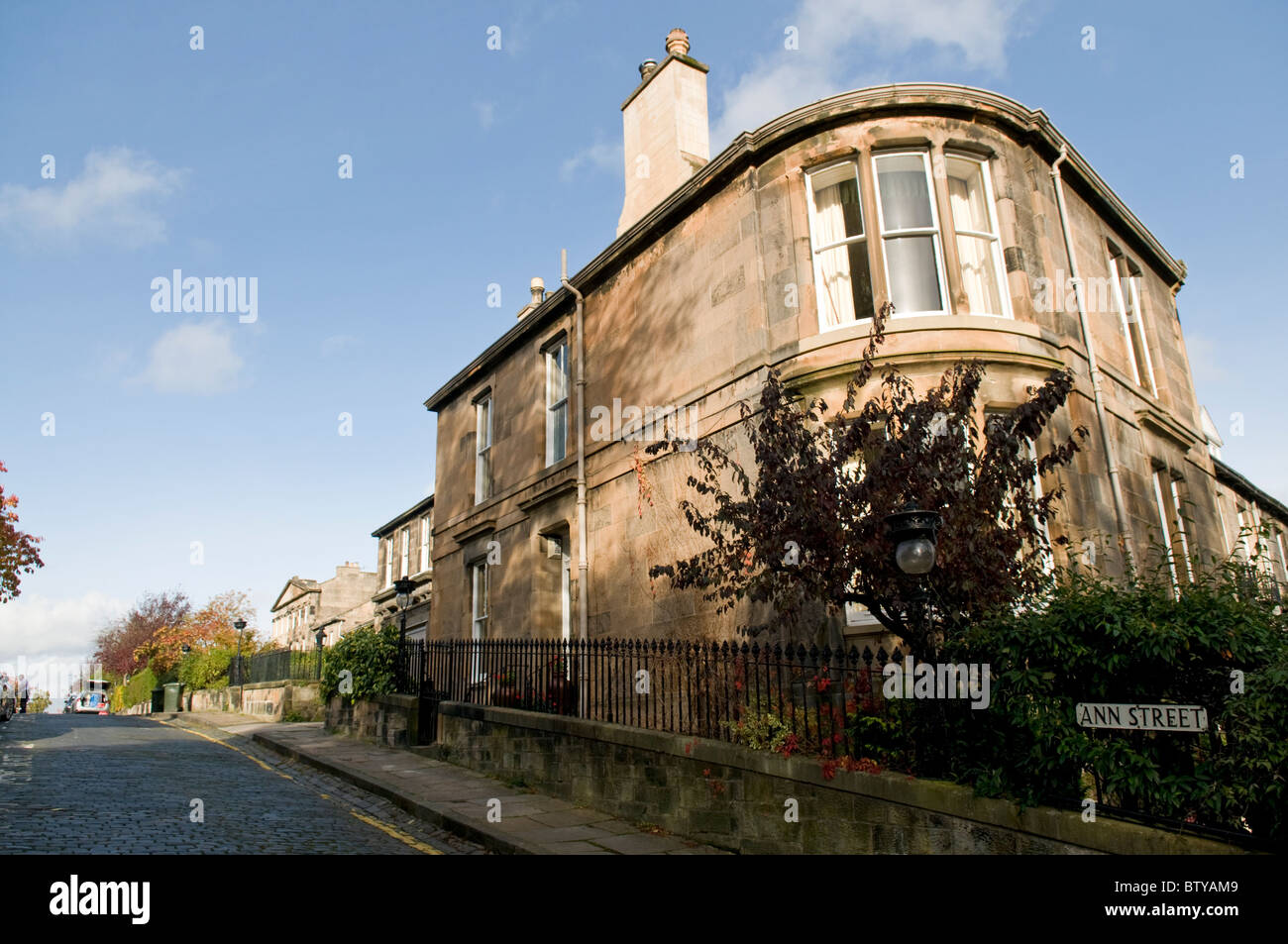 Upmarket residential property in Ann Street, Edinburgh Stock Photo Alamy