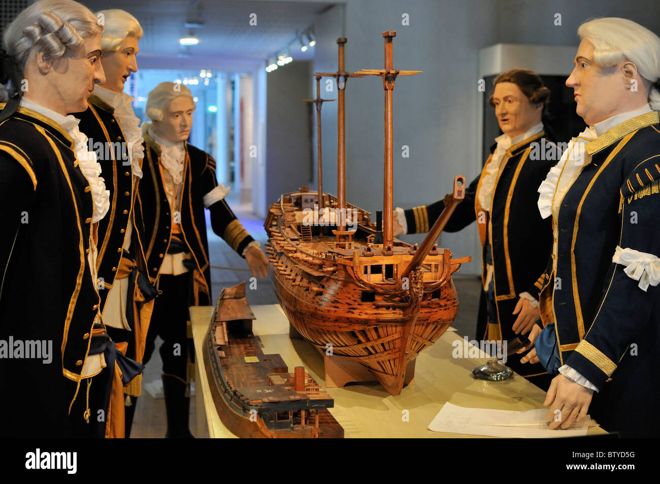 The Model Chamber in the Naval Museum in Karlskrona, Blekinge Lan, Sweden Stock Photo