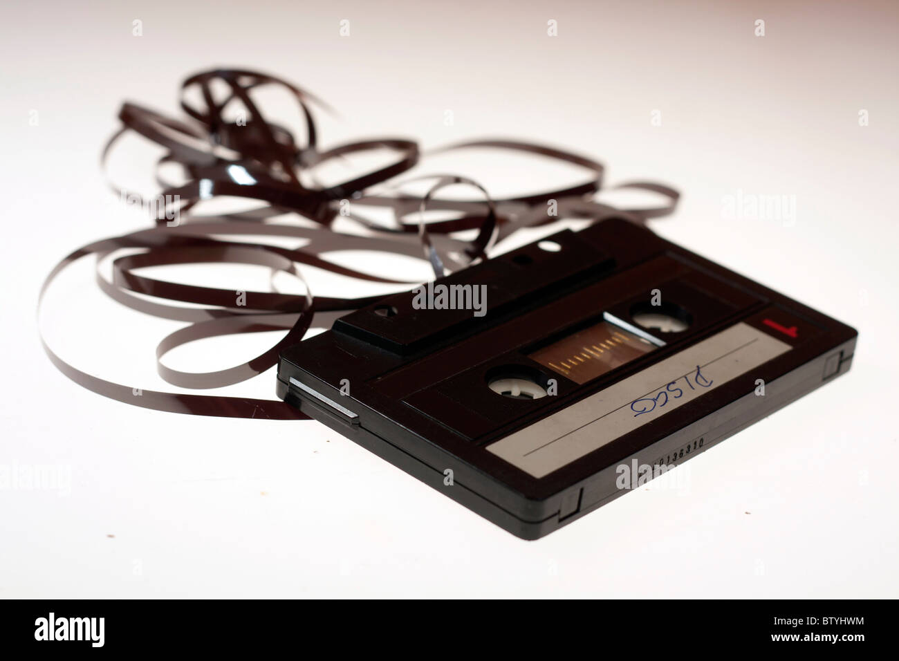 Classic audio cassette with tape isolated on white Stock Photo - Alamy