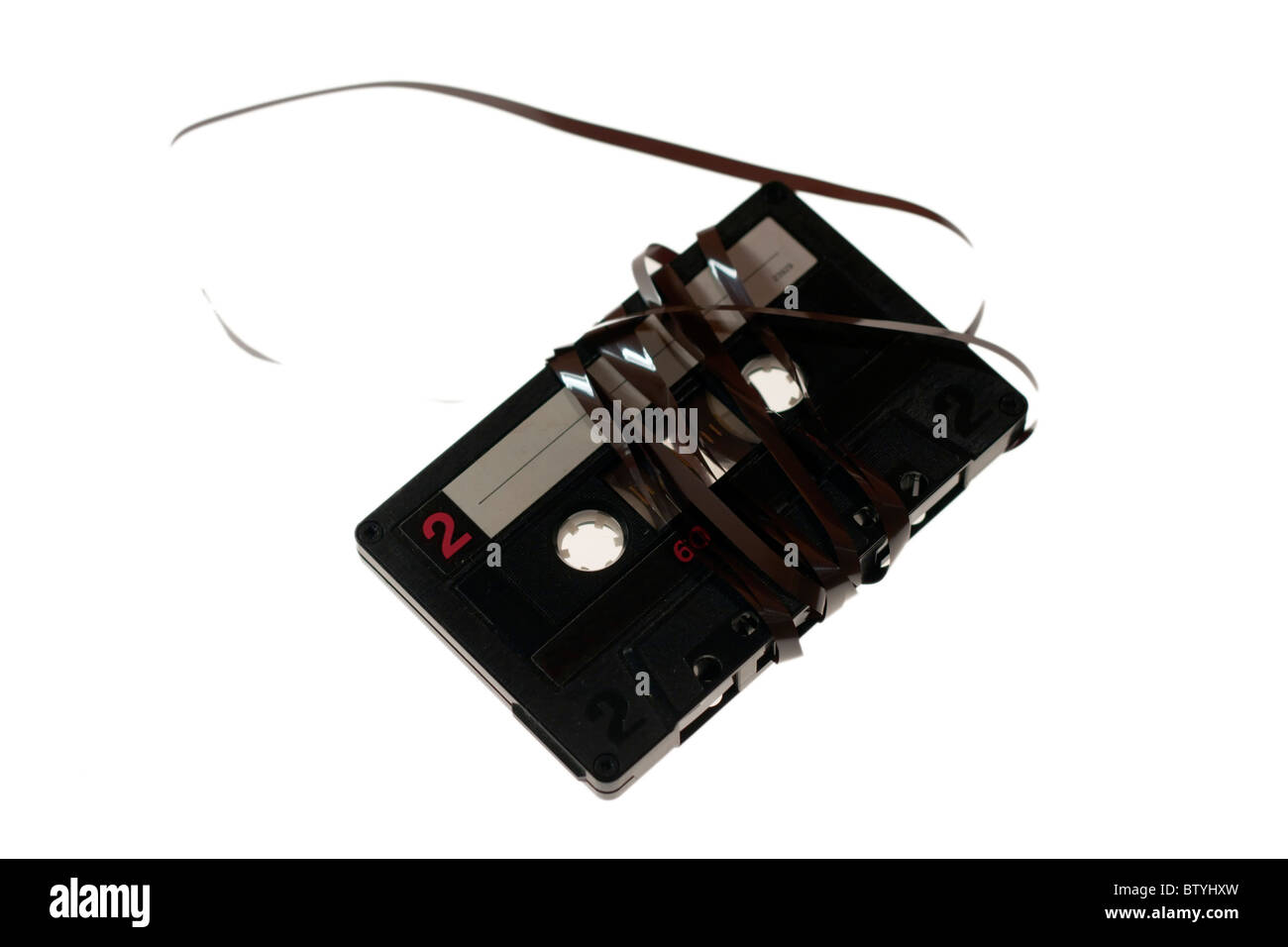 Classic audio cassette with tape isolated on white Stock Photo - Alamy