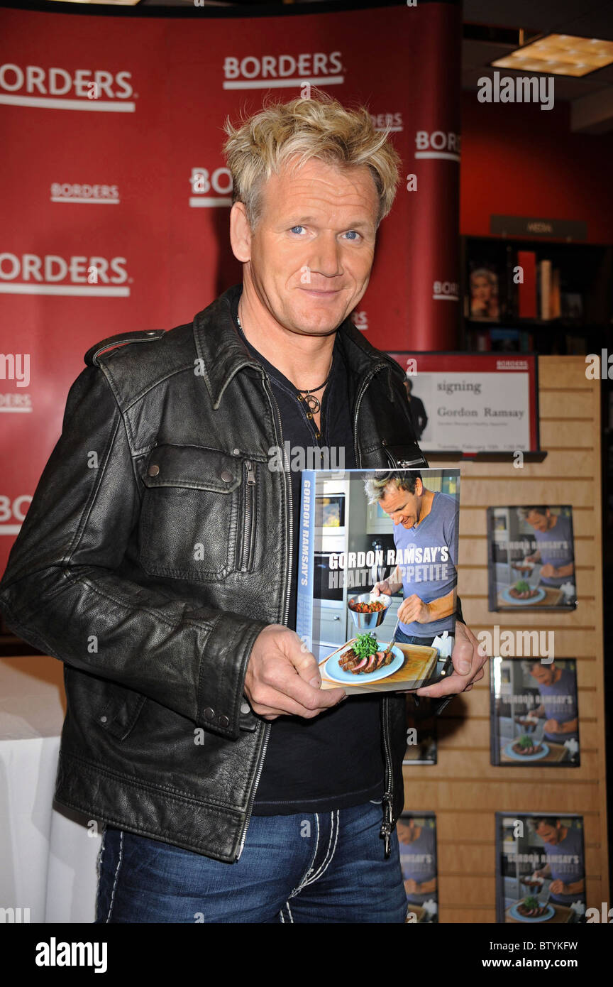 Chef Gordon Ramsay HEALTHY APPETITE Cook Book Signing Stock Photo Alamy