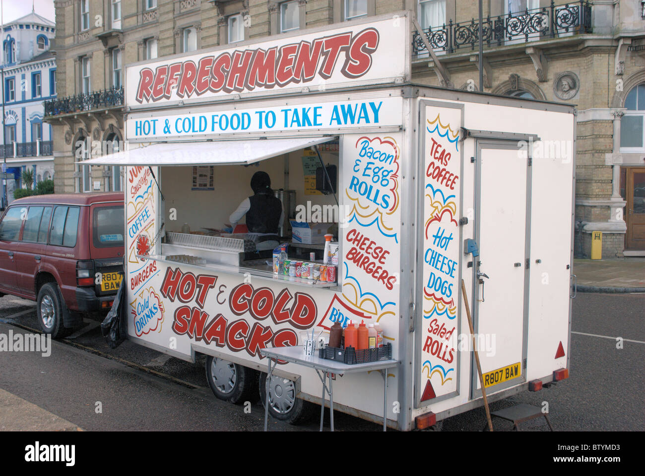 Mobile Burger Van Stock Photo - Alamy