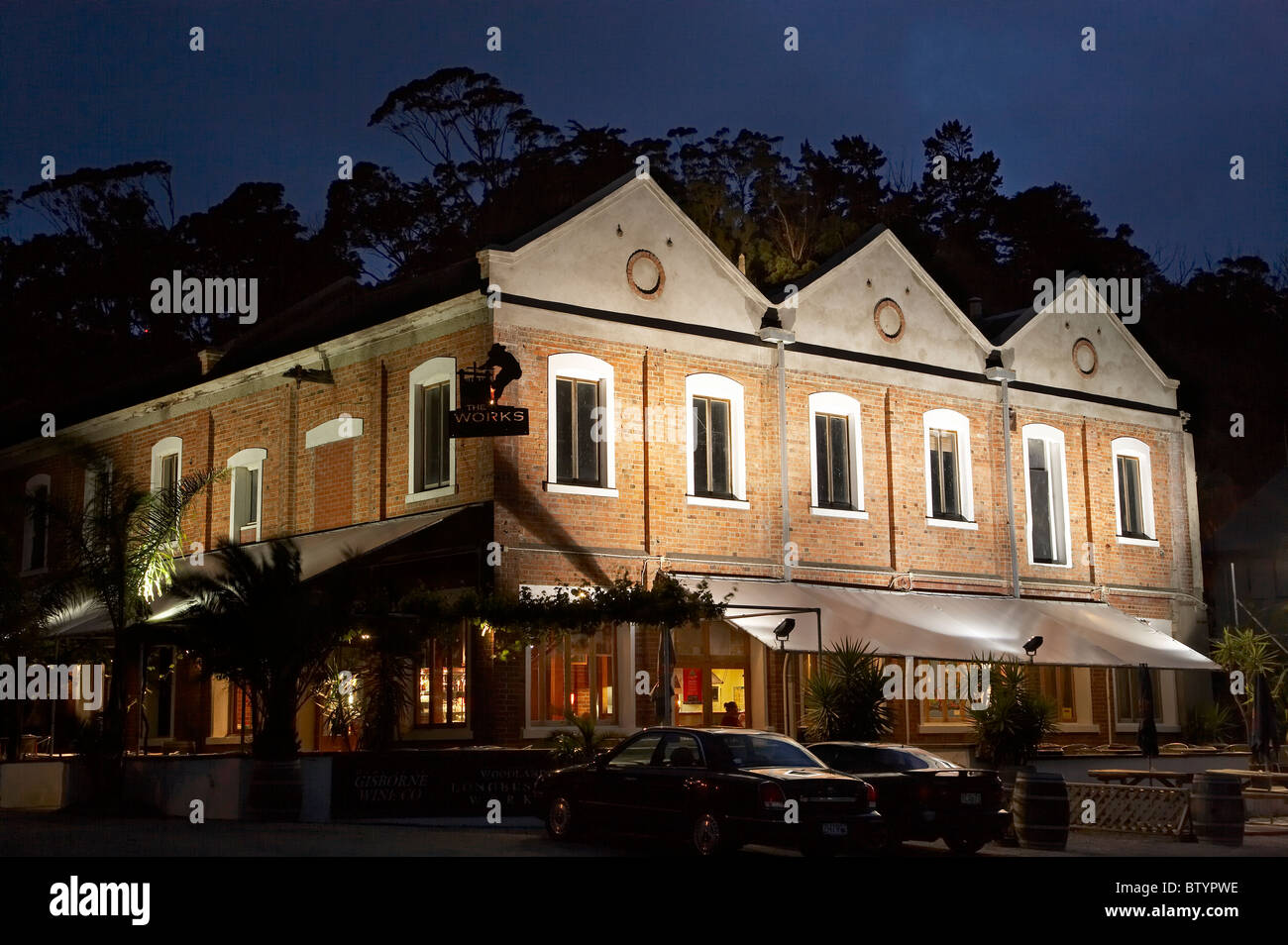 The Works Cafe Restaurant, Gisborne, Eastland, North Island, New Zealand Stock Photo