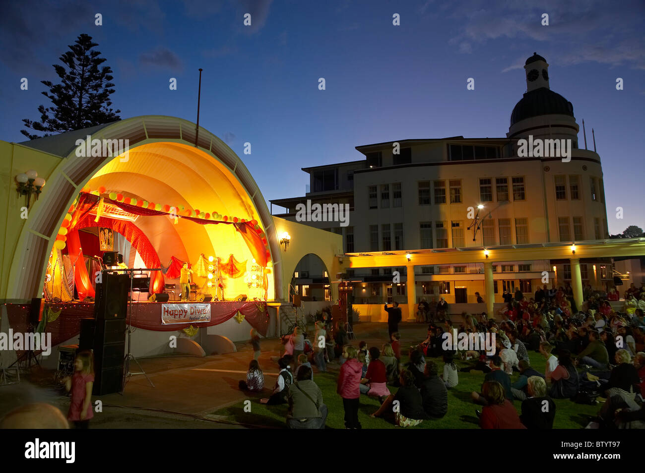 Diwali Festival, Sound Shell, Marine Parade, Napier, Hawkes Bay, North Island, New Zealand Stock Photo