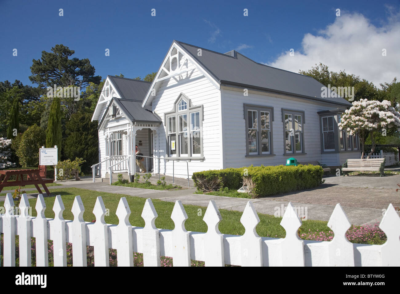 Library, Featherston, Wairarapa, North Island, New Zealand Stock Photo