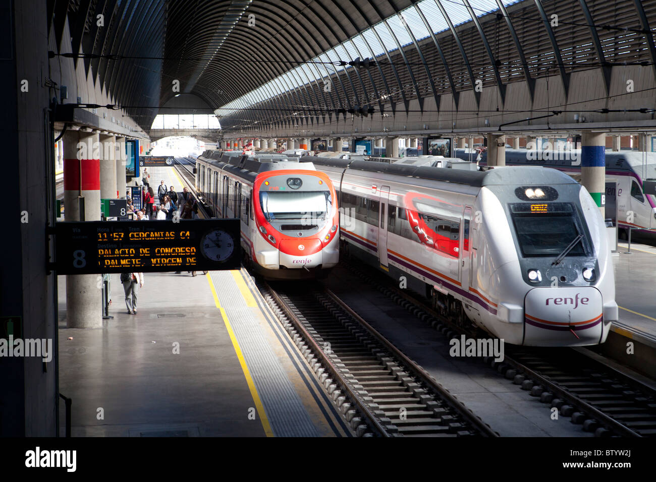 Sevilla station rail Santa Justa ave train gare Spain speed voyager