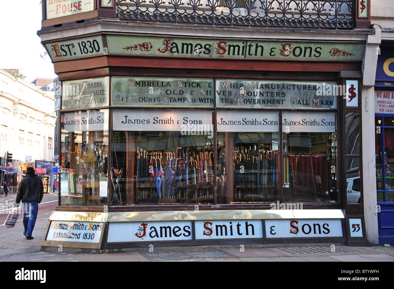 James Smith & Sons Umbrella Shop (est.1830), New Oxford Street, Bloomsbury, London Borough of