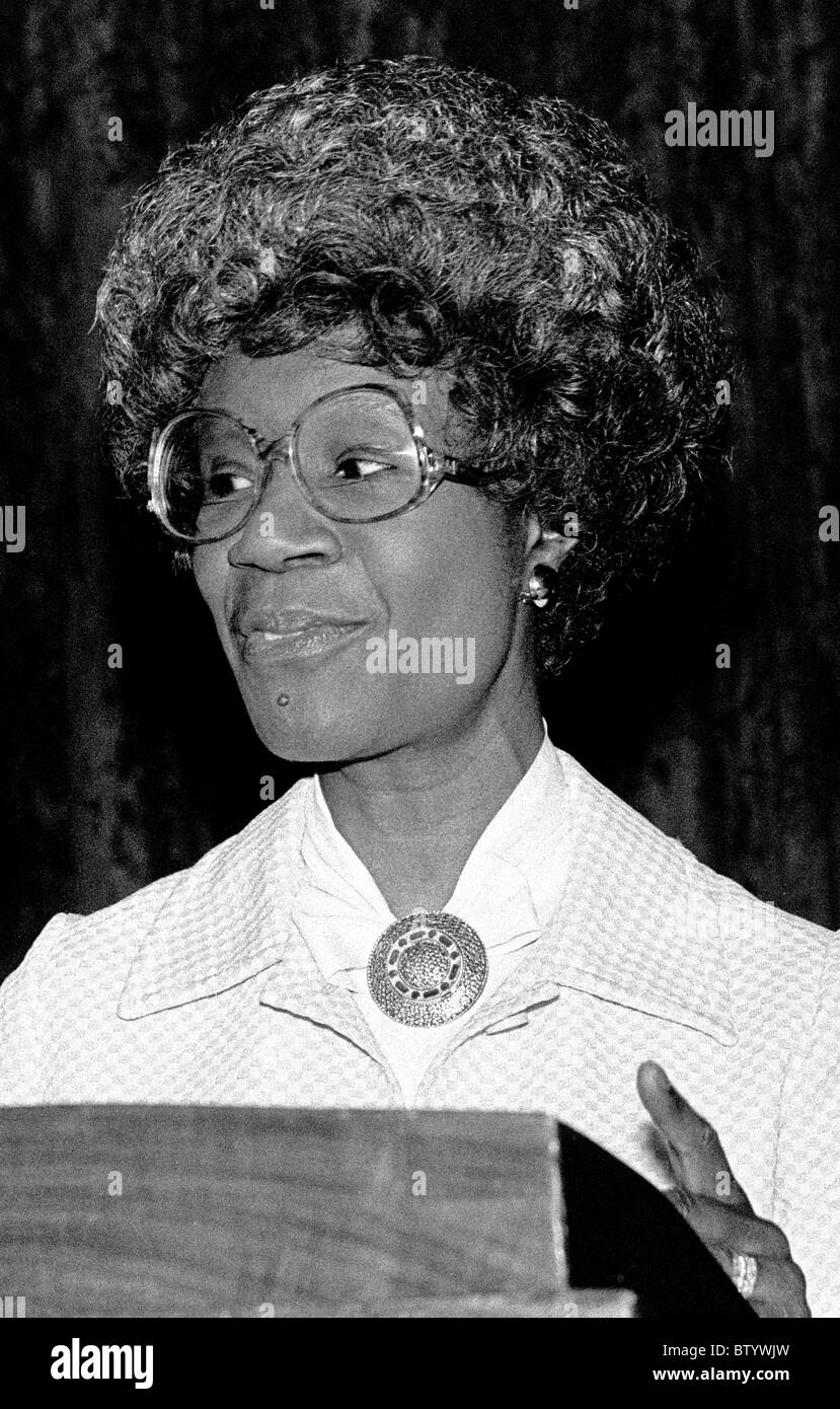 US Congresswoman, Shirley Chisholm, from New York. 1979 Stock Photo