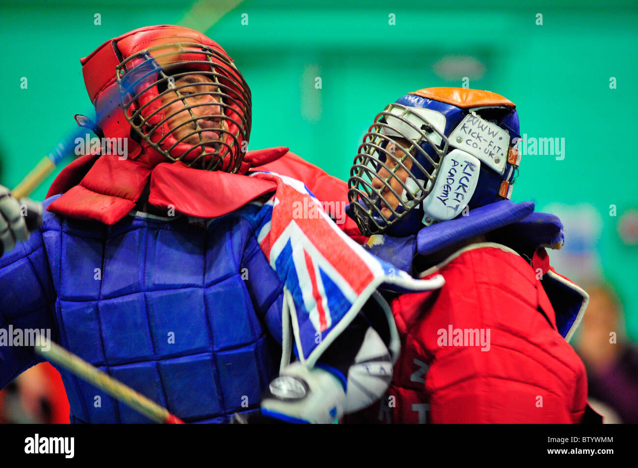 Martial Arts Stick Fighting at British Stick Fighting Championships, Luton, England Stock Photo