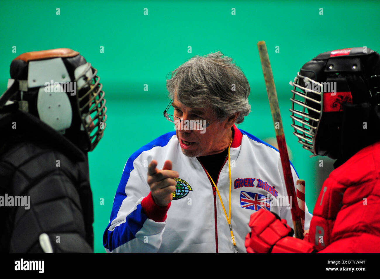 Martial Arts Stick Fighters and Referee at British Stick Fighting